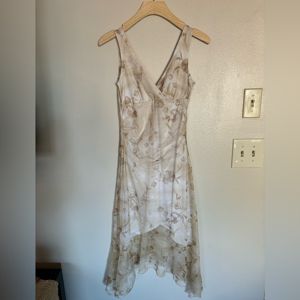 Charlotte Russe Cream Floral Midi Dress